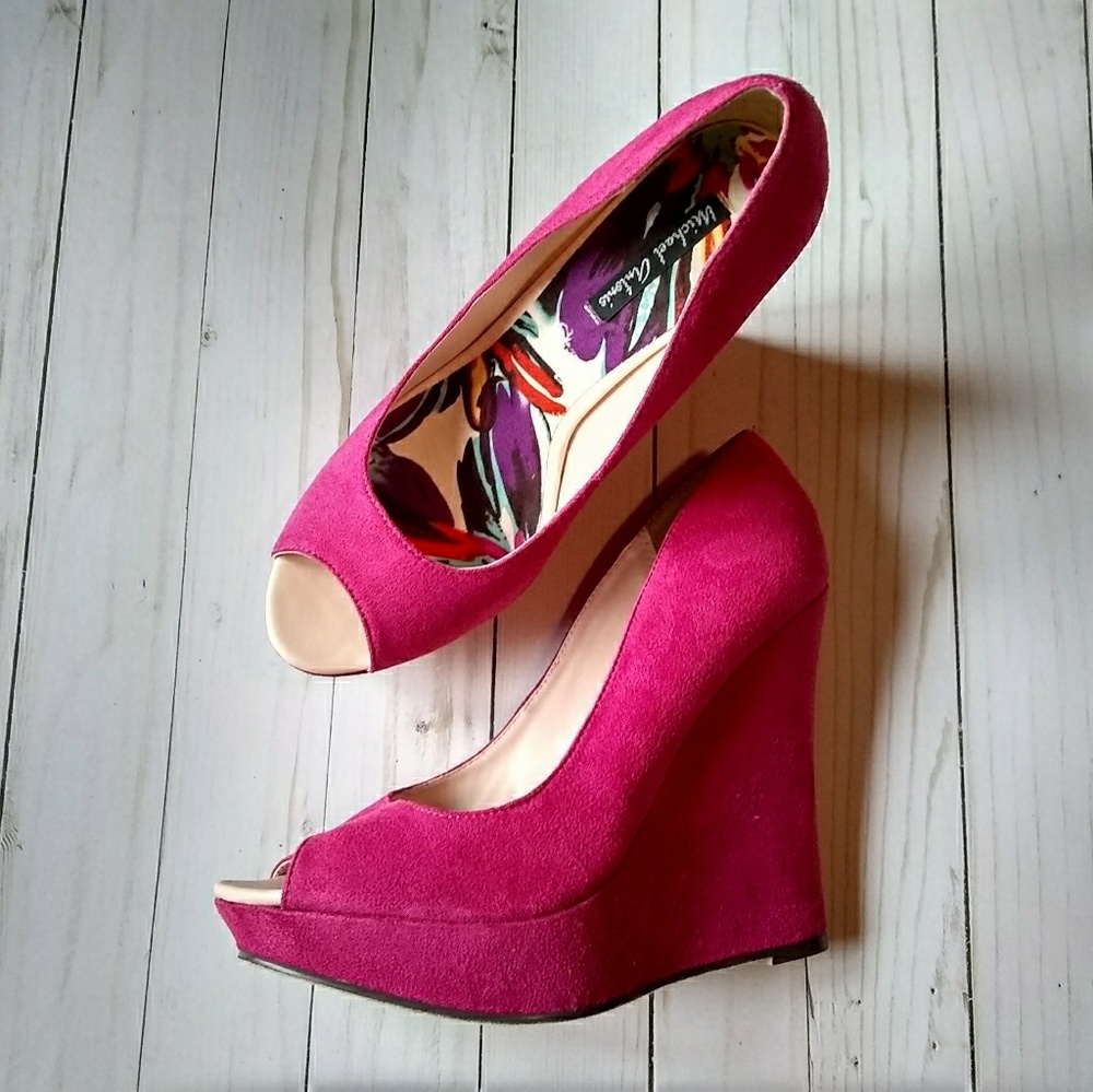 Pink Wedge Heels - women's size 10